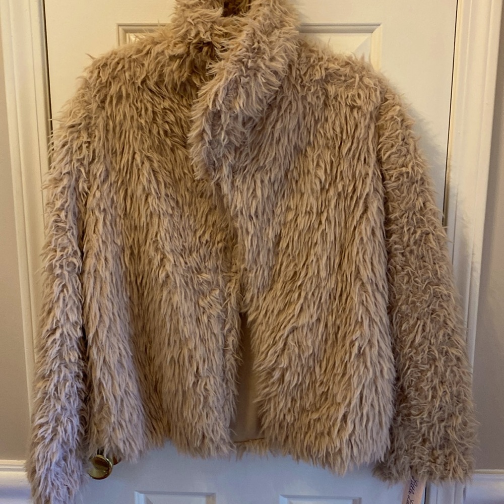 Juniors fuzzy blazer~new